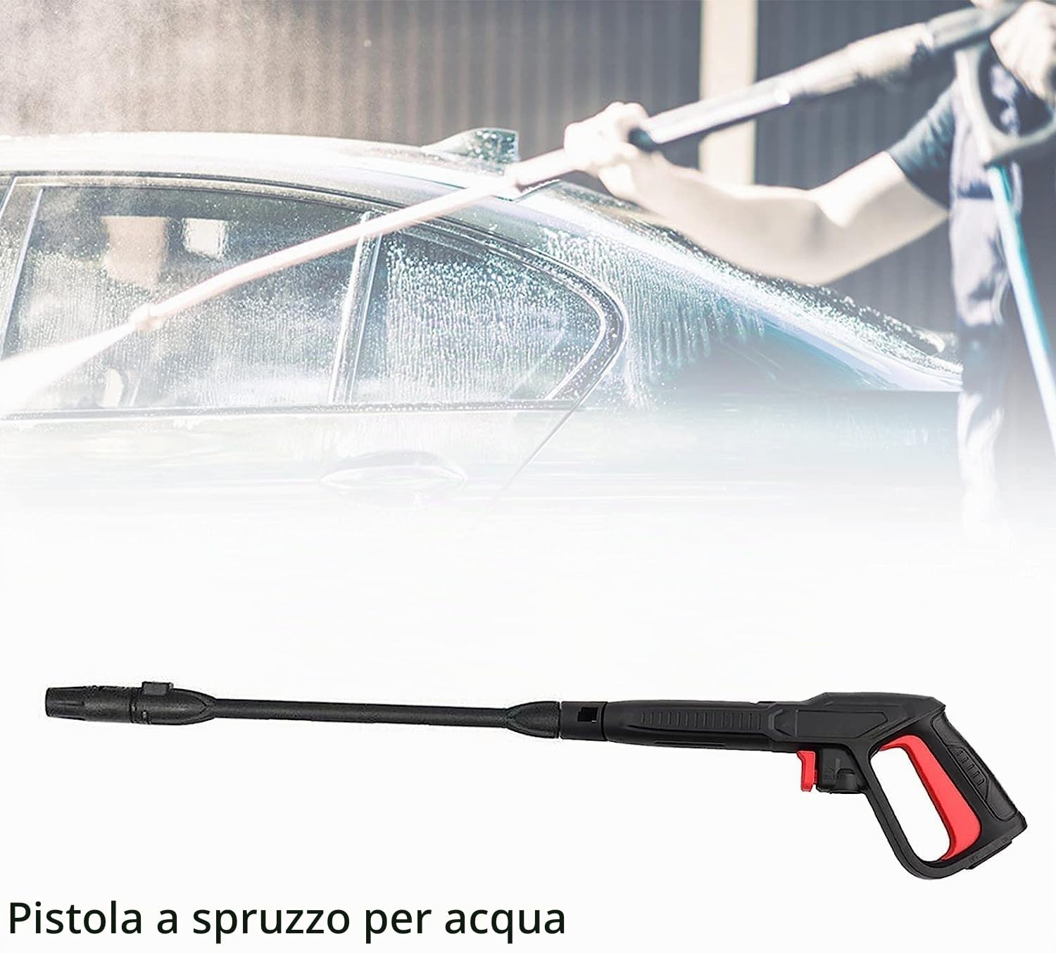 YUET Pistola ad Acqua ad alta Pressione16 MPa con getto d'acqua Spray Adatto per Bosch AQT Black&Decker Idropulitrice, 2350 PSI Tubo di Pulizia Della Connessione Rapida