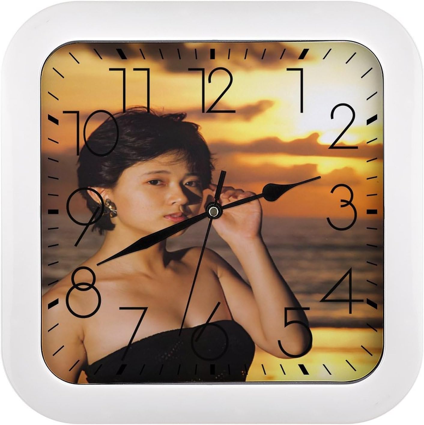 Amazon.co.jp Noriko Matsumoto Wall Clock, Square Wall Clock, Radio