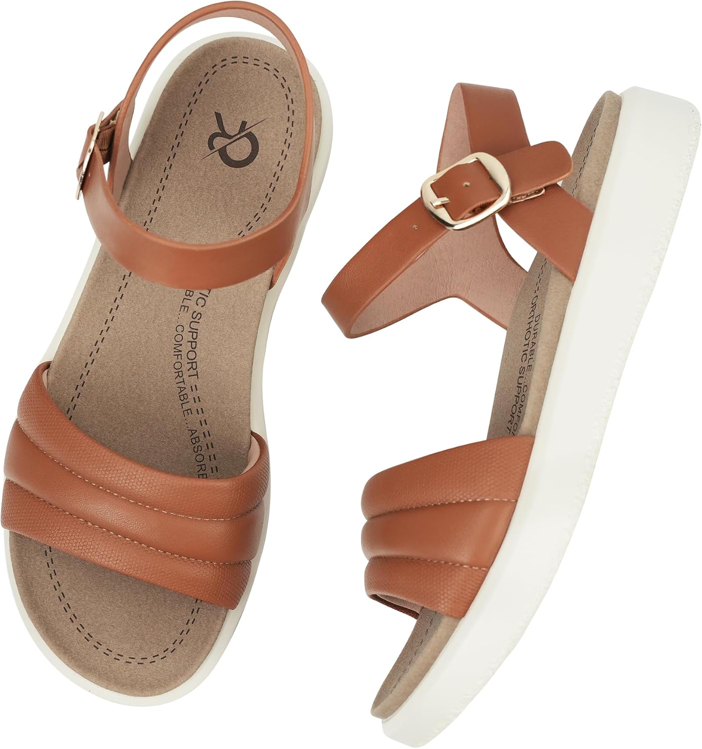 ORTOREX Women's Arch Support Orthopedic Walking Sandals - Comfortable Sandals