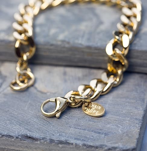 Miniatura 3 de Pulsera de cadena de oro Cadena de oro para mujer de 14k- Cadena de esperanza- Benevolence LA Acero inoxidable y oro 500011