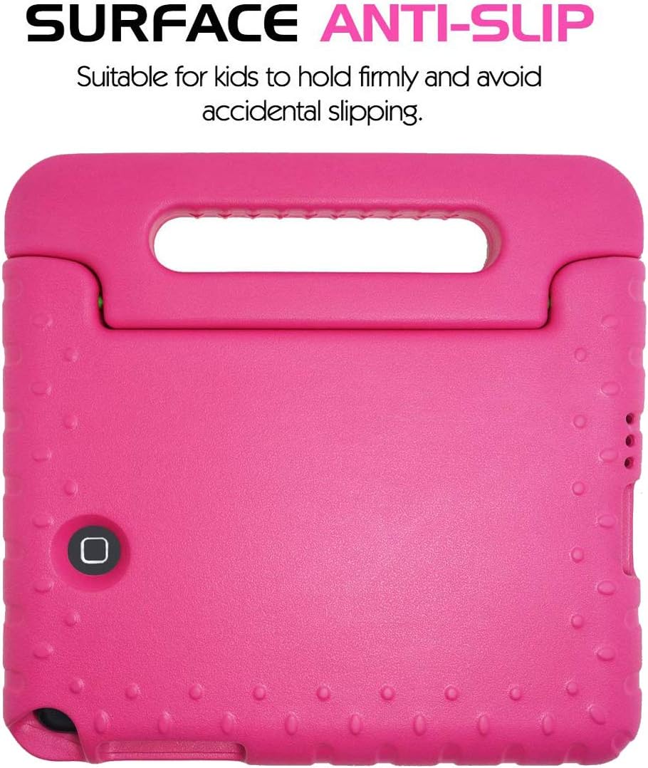 BMOUO Kids Case for Samsung Galaxy Tab A 8.0 (2015) SM-T350 - EVA Shockproof Case Light Weight Kids Case Super Protection Cover Handle Stand Case for Children for Samsung TabA 8-inch Tablet - Rose