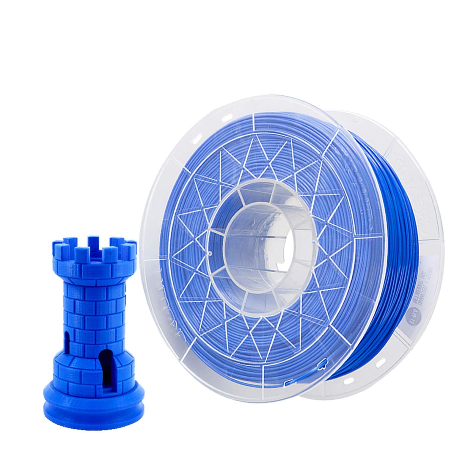3D-Drucker CR-PLA-Filament, 1,75 mm 1 kg, Filament-Maßgenauigkeit +/- 0,02 mm, 3D-Drucker-Filament (Farbe: Blau)