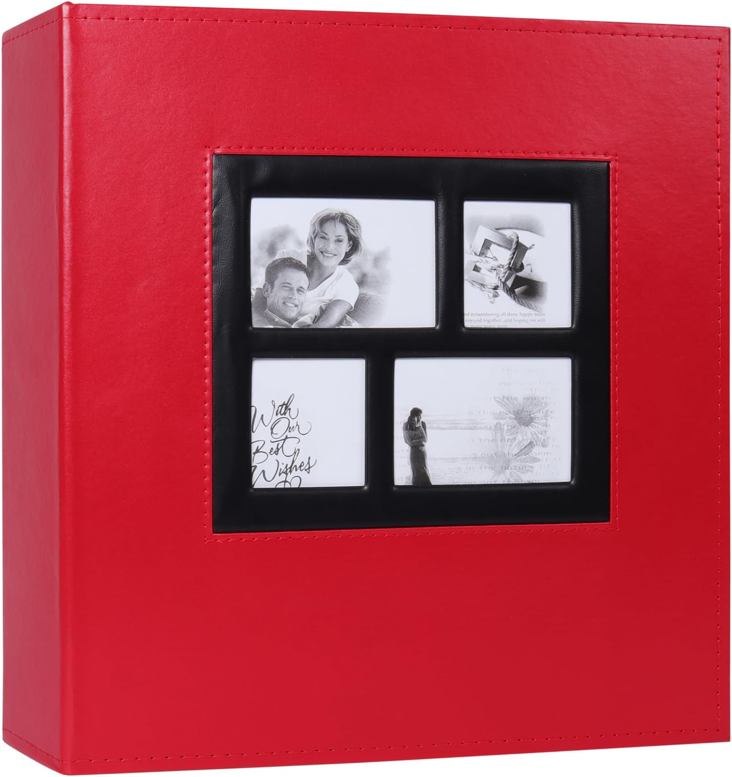 RECUTMS Photo Album 4x6 1000 Pockets Photos, Extra Large Capacity Family Wedding Picture Albums Holds 1000 Horizontal and Vertical Photos (Red)