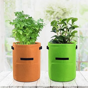Vndnsy Set Of 4 Potato Plant Bags (with Windows), Vegetable Grow Bags