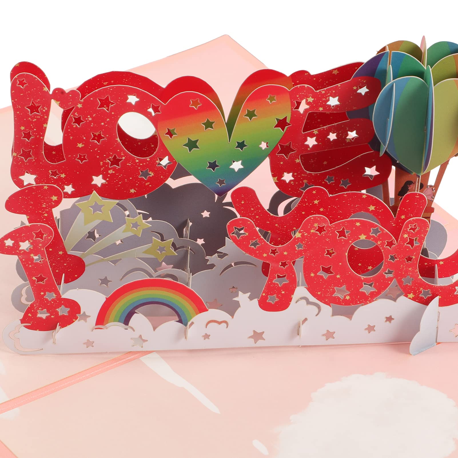 NUOBESTY 4sets Biglietti Auguri Creativi Biglietti Per Anniversari Compleanni e Occasioni Speciali Realizzati Di Alta Qualità