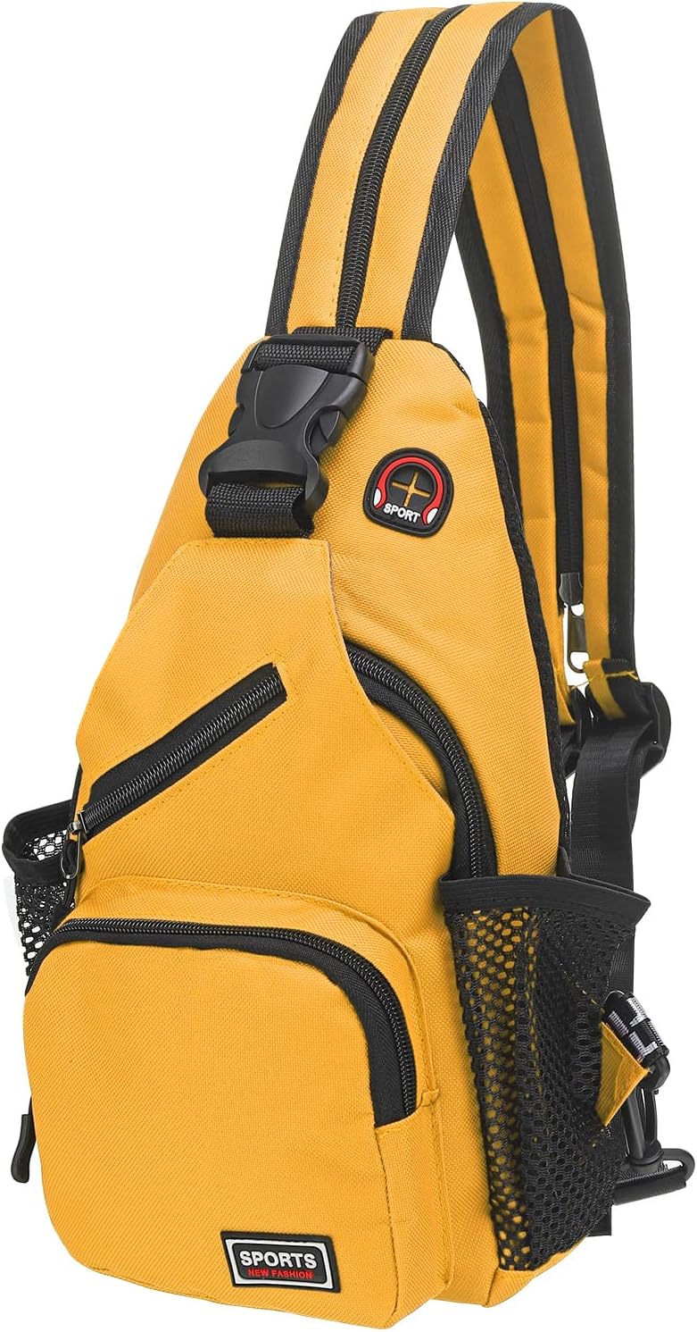 DTGN Oxford Sling Bag Crossbody Backpack for Women Men Hiking Travel Cycling – Shoulder Bag Casual Packs with Headphone Jack