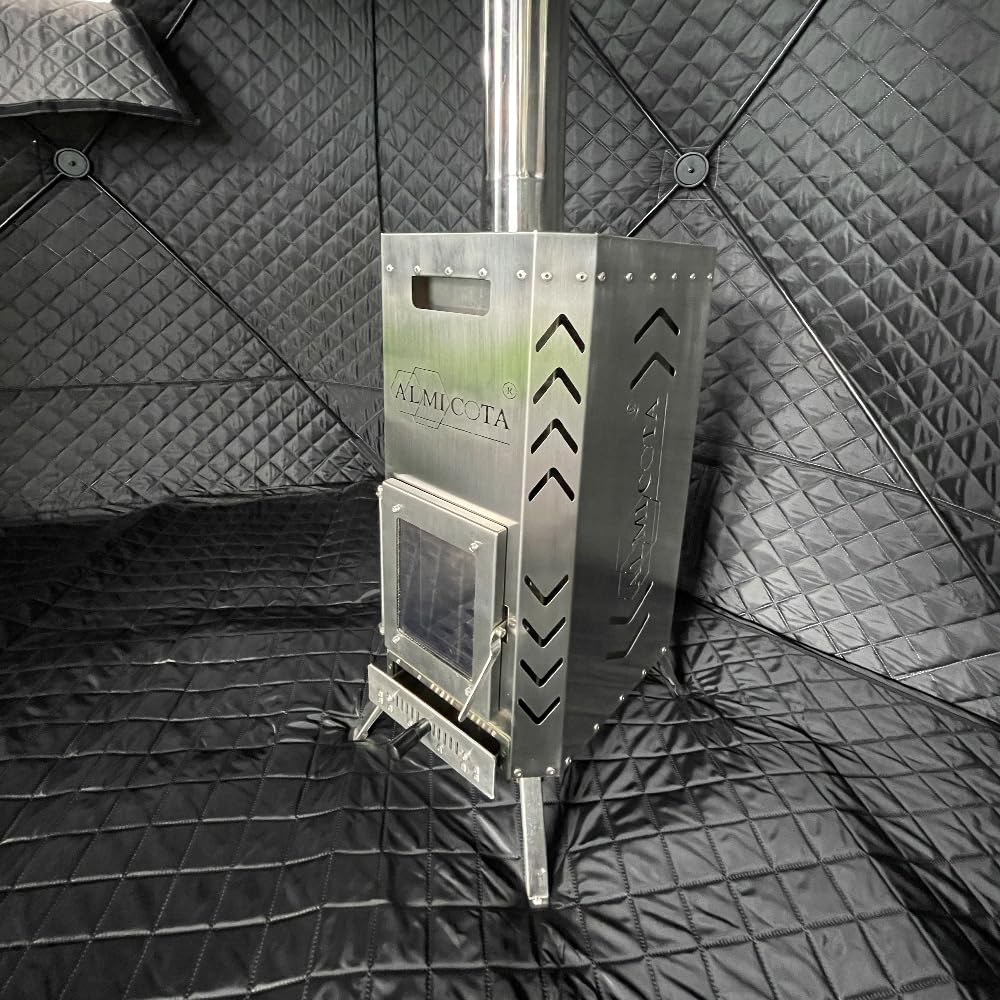 ALMI-Flex ALMICOTA Zeltsauna Mobile Sauna 90°C bis 8 Personen 2.10m 10 min Schnellaufbau 3-lagig Sechseck inkl. Boden-ISO