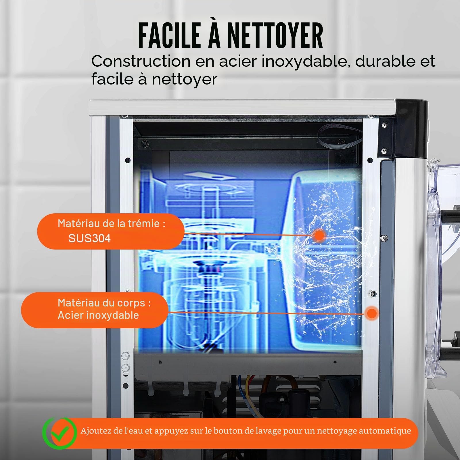 VEVOR Sorbetière Commerciale Rendement 12 L/h, Turbine à Glace 1295 W Saveur Unique, Machine à Glace Électrique Cylindre en Inox de 4,5 L, Pré-refroidissement Automatique, Panneau LED, pour Snack-bars