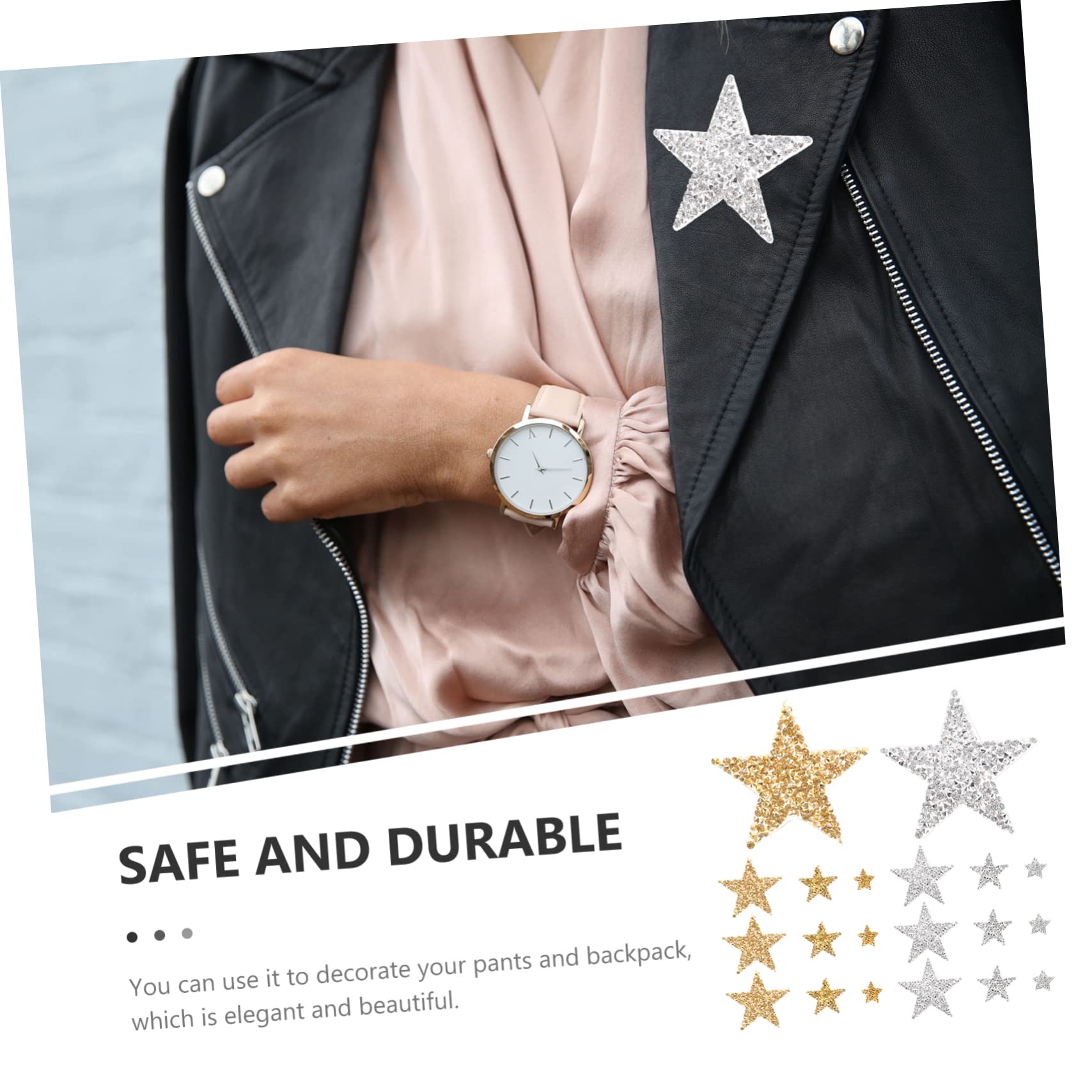 TEHAUX 90piezas Parches De Brillo Forma De Para Ropa y Accesorios De Moda Parches Decorativos De Poliéster Para Reparación y Manualidades Para Bolsas y Vestidos
