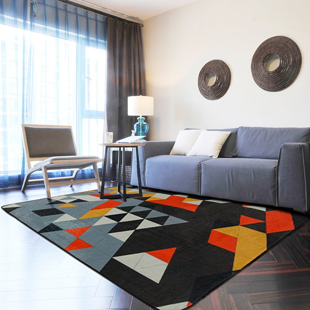 Tapis rectangulaire chambre grand format 190x240 moderne modèle C