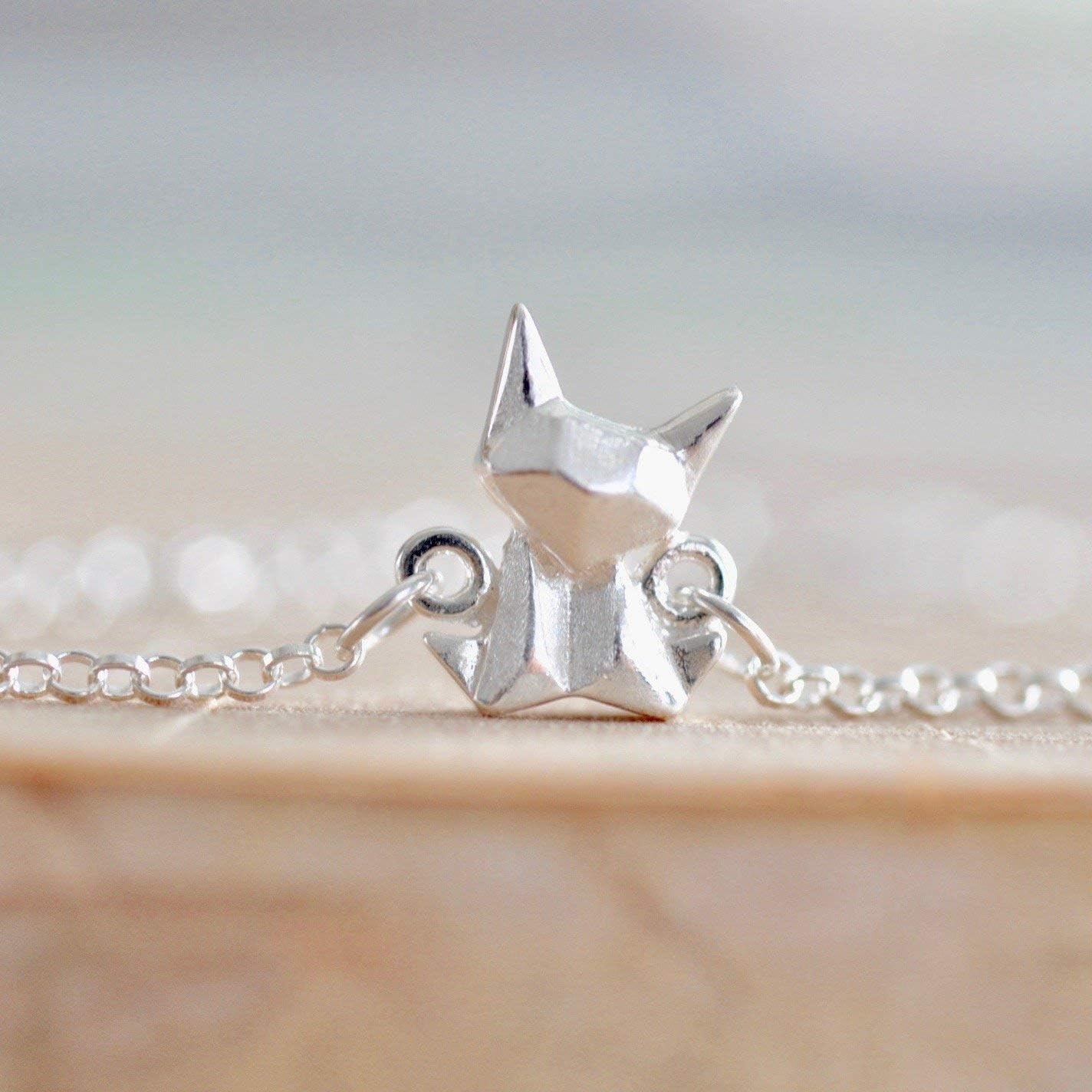 Origami Cat Earrings in Sterling Silver 925 - Jamber Jewels - Image 8