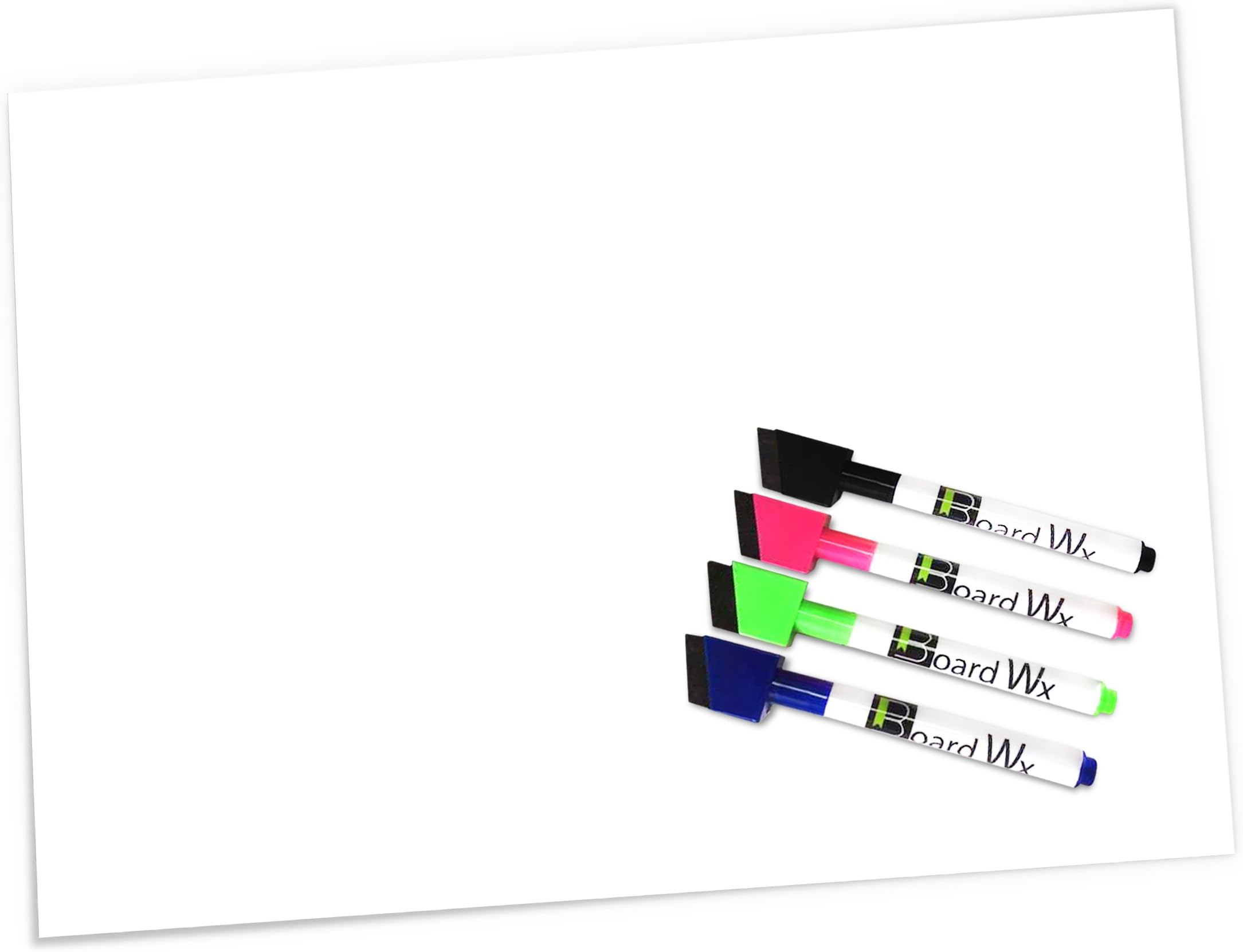 Board Wx Magnetic Whiteboard Sheet for Fridge with 4 Dry Erase Markers 17 x 12 Inches White