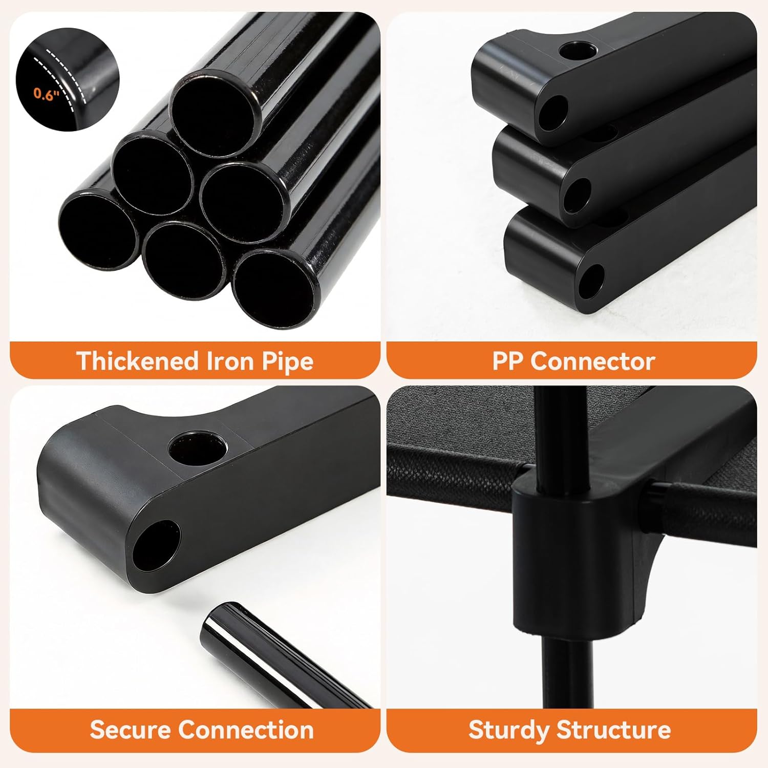 OLIXIS Portable Wardrobe Closet with Hanging Rods, 49 Inch Portable Clothing Rack with Shelves, Heavy Duty Clothes Rack, Freestanding Closet Organizer, 49" L x 15.7" W x 71.65" H