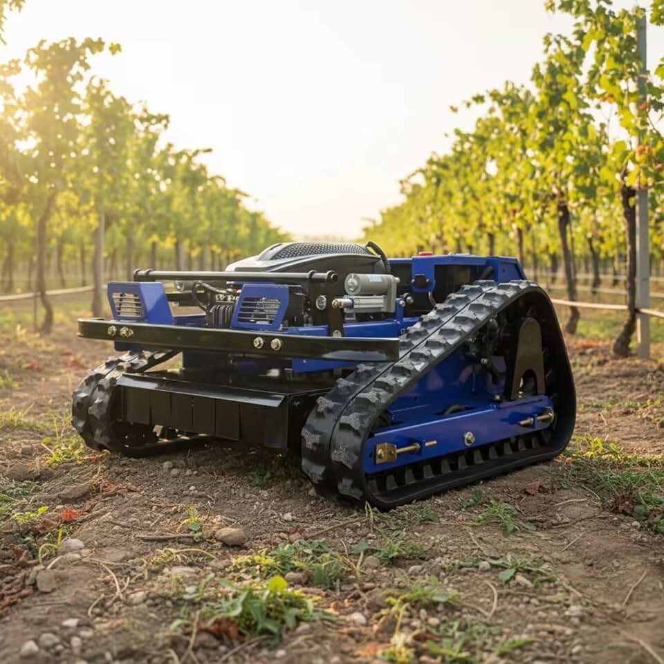 Wireless Remote Control Lawn Mower, Tracked RC Grass Cutter for Slopes and Rough Ground, Heavy Duty Lawn Mower Machine for Yard Farm Hillside Maintenance Work