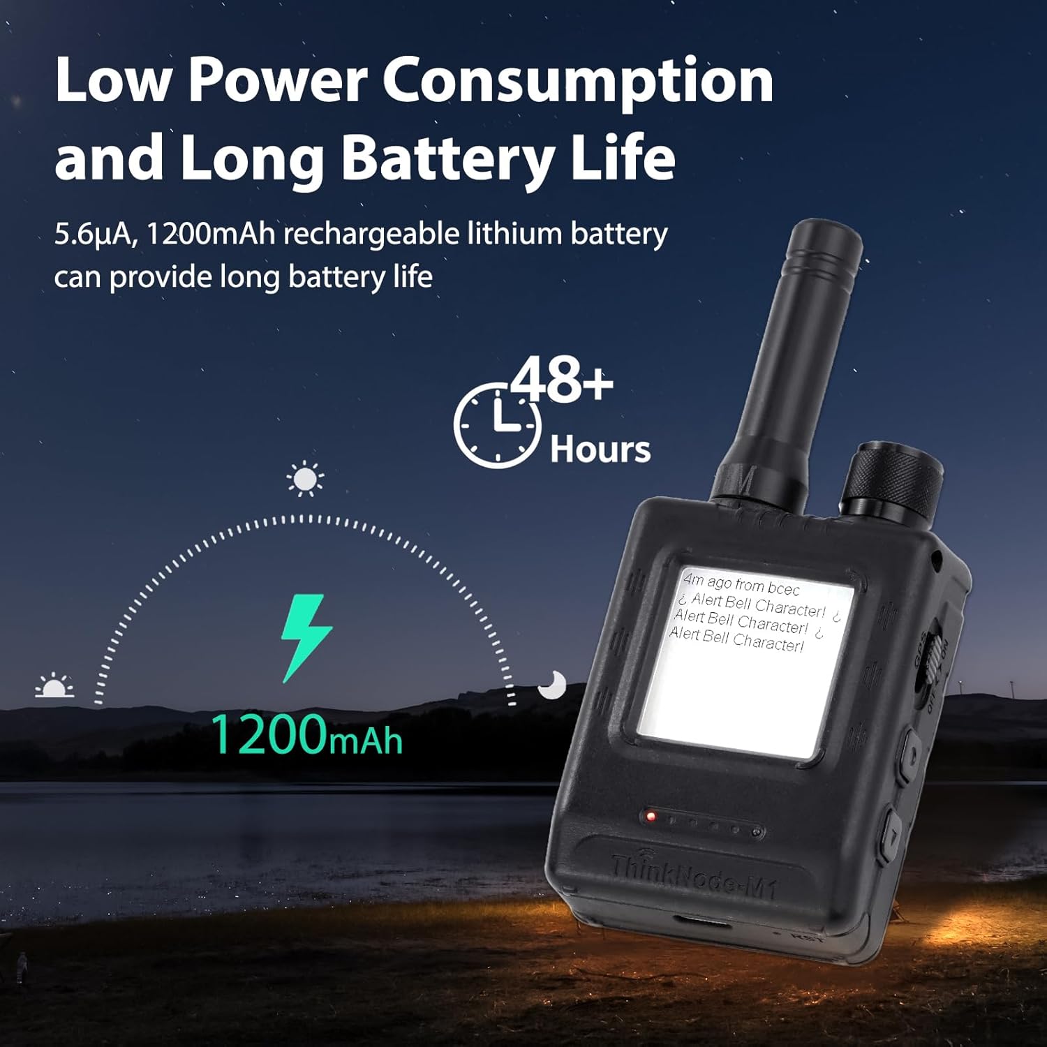 ELECROW ThinkNode M1 Compatible for LoRa Meshtastic with GPS and nRF52840-1.54" EPD Screen and Case, SX1262 Wireless Module 915MHz, 1200mAh Battery for Meshtastic, Long Range Communication
