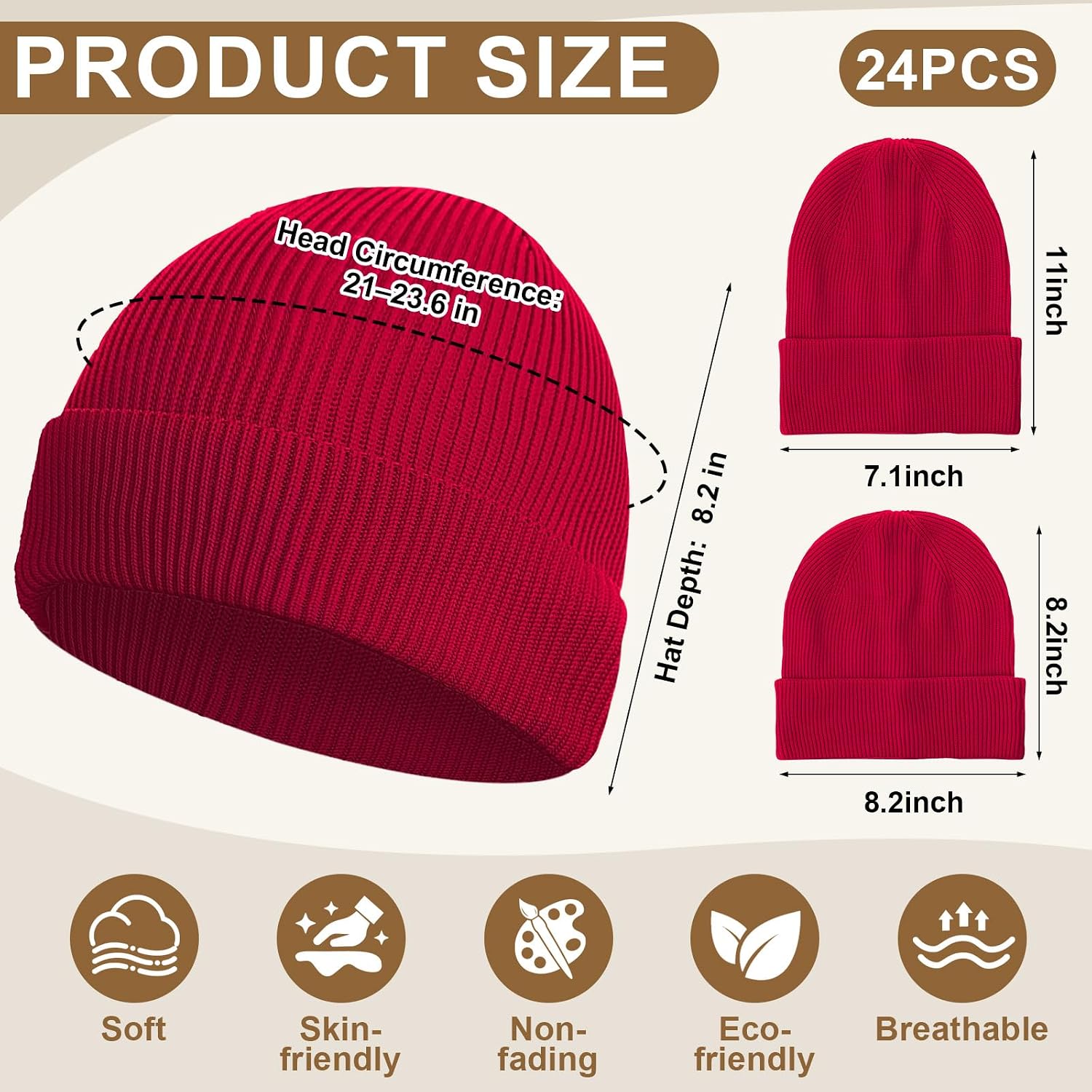 Trawler Beanie Bulk Watch Hat Roll Edge Skullcap Fisherman Winter Beanies for Women Men