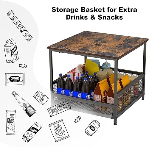 Miniatura 3 de Mini soporte para nevera con almacenamiento, estante de gabinete de mini refrigerador resistente, capacidad de 230 libras, contenedor de