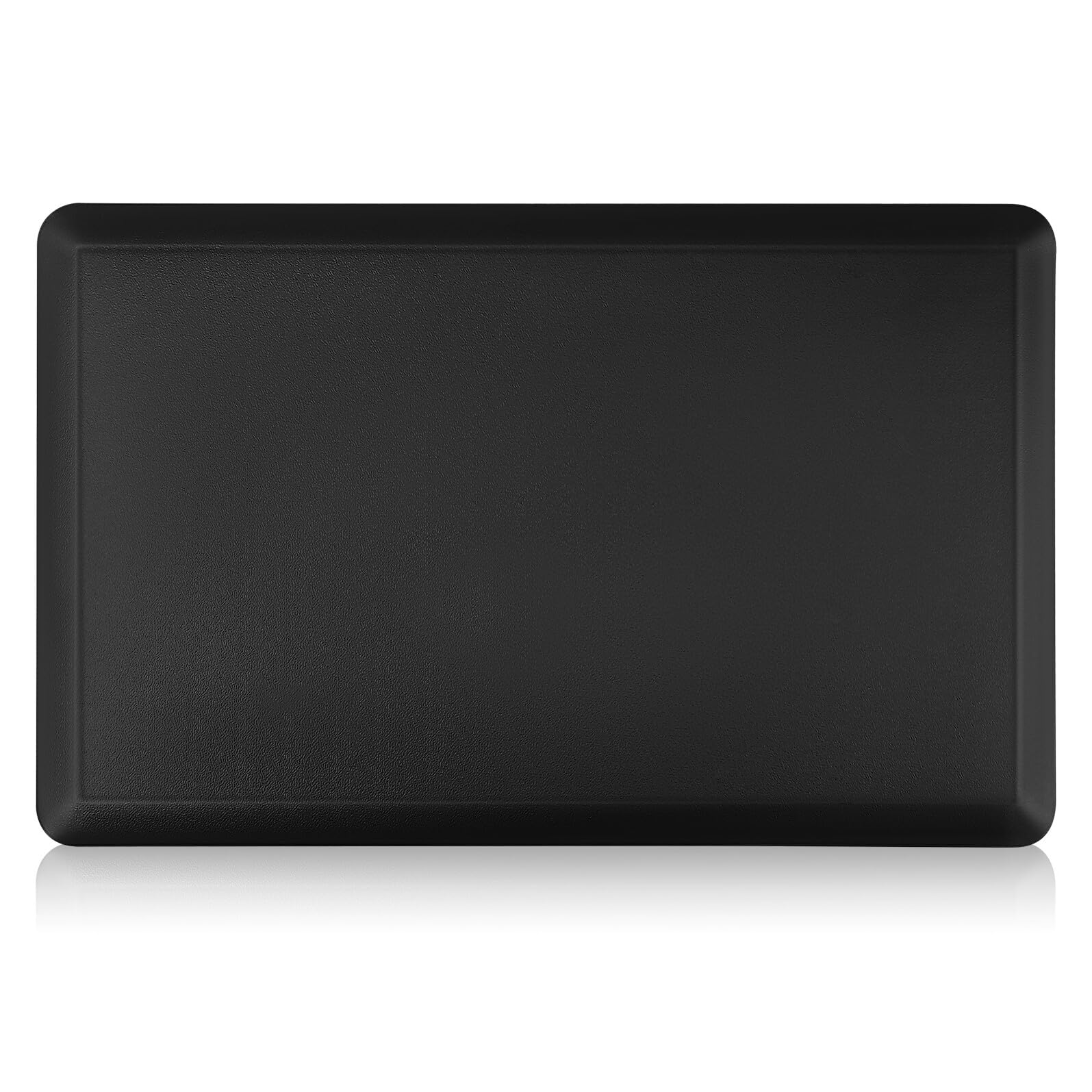 Ergonomische Anti Ermüdungsmatte aus PVC und Schaumstoff Komfortables Bodenkissen für Küche und Büro rutschfeste Stehmatte Leicht zu Reinigen Schwarz 44x71x1,2cm