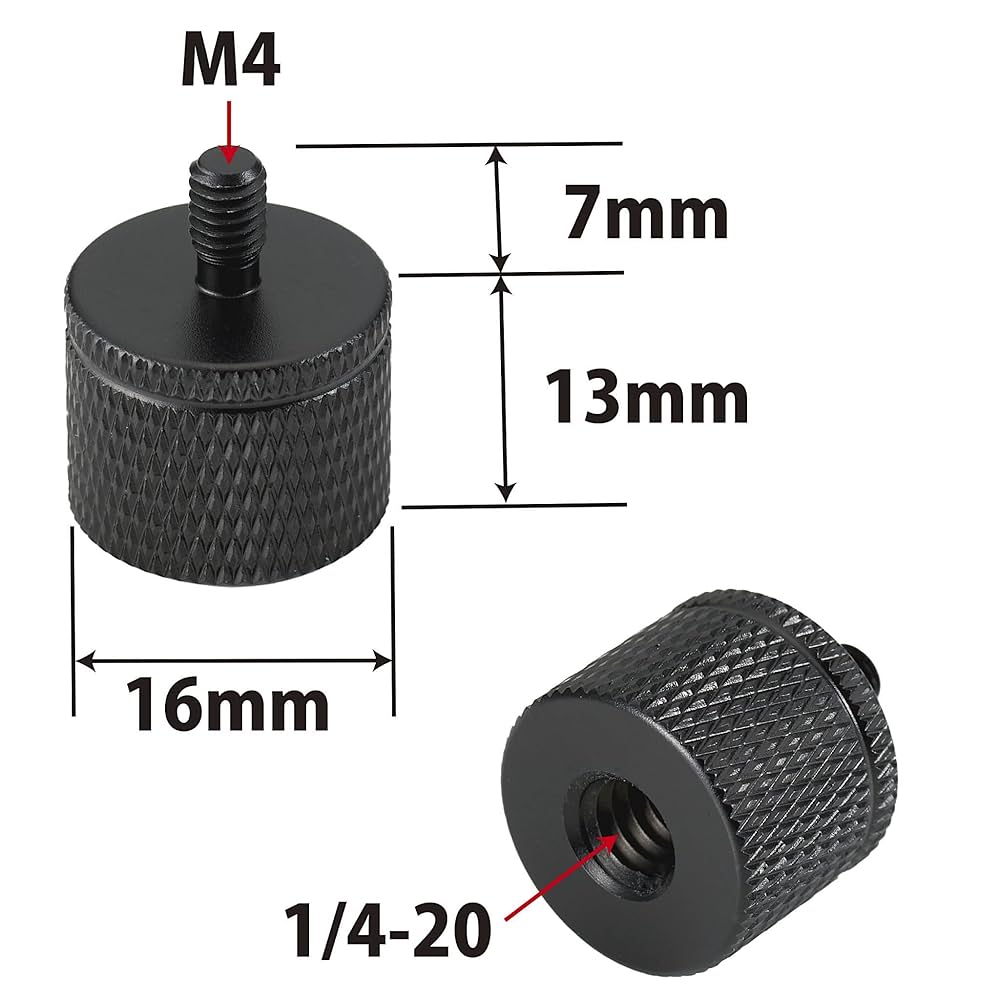 MAMIYA4眼アダプター Amazon | YFFSFDC 1/4 変換アダプター 2点セット アルミ変換