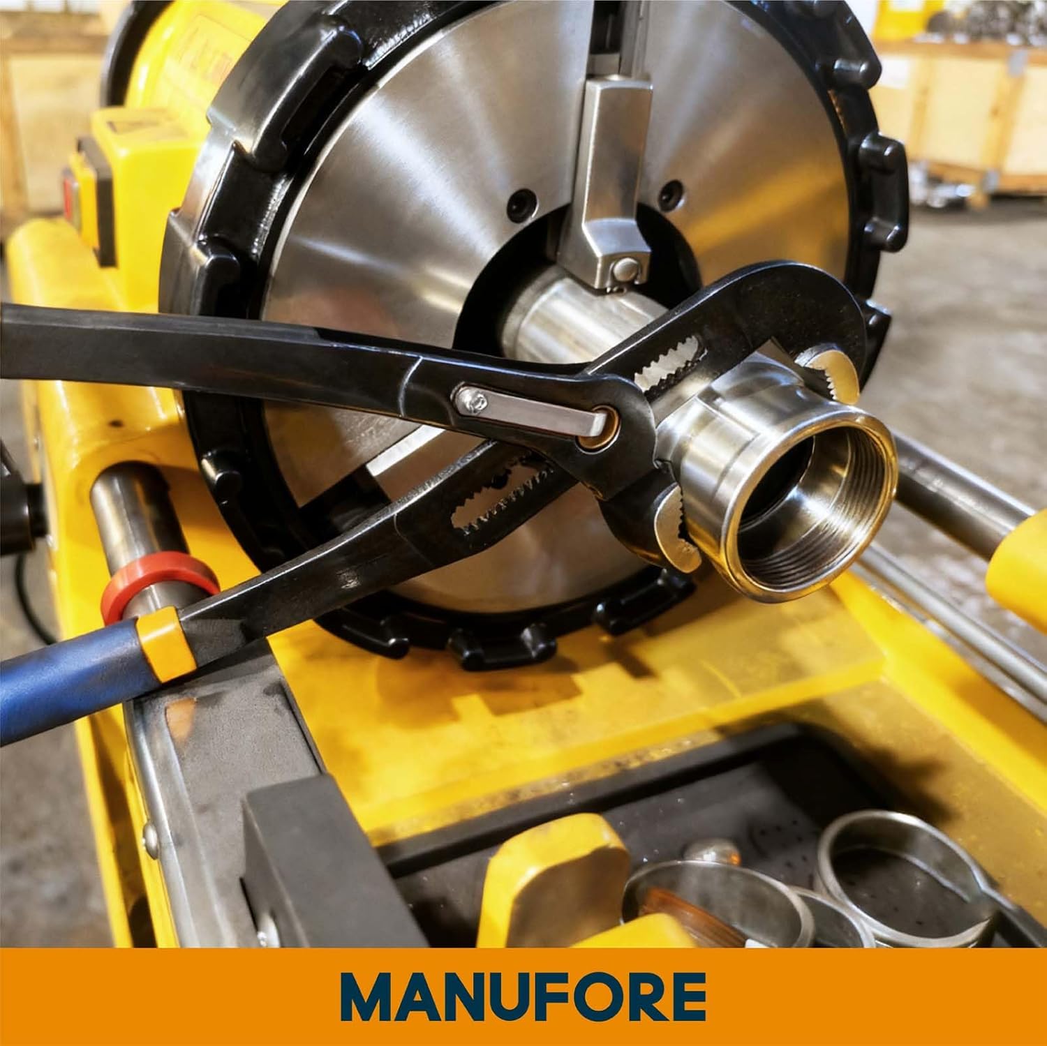 MANUFORE Water Pump Pliers, 7/10/12 Inch Quick Release Groove Joint Pliers with V-Jaw, for Griping Pipes, Rods, Shafts