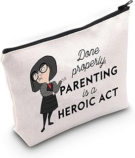 Edna Fans Cosmetic Makeup Bag Movie Inspired Gifts Done Properly Parenting Is a Heroic Act Edna Zipper Pouch Bag (Done Properly)
