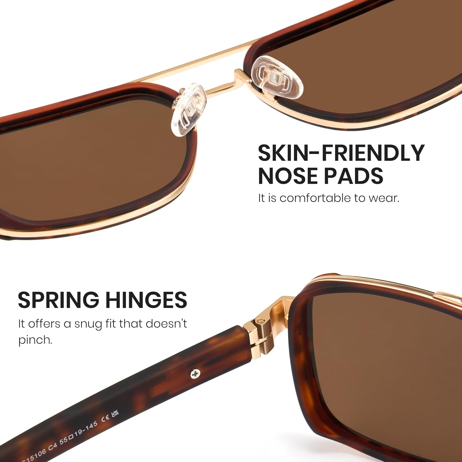 Cyxus Polarized Sunglasses for Men Women Fashion Sunglasses UV Protection for Driving Fishing Traveling - Image 5