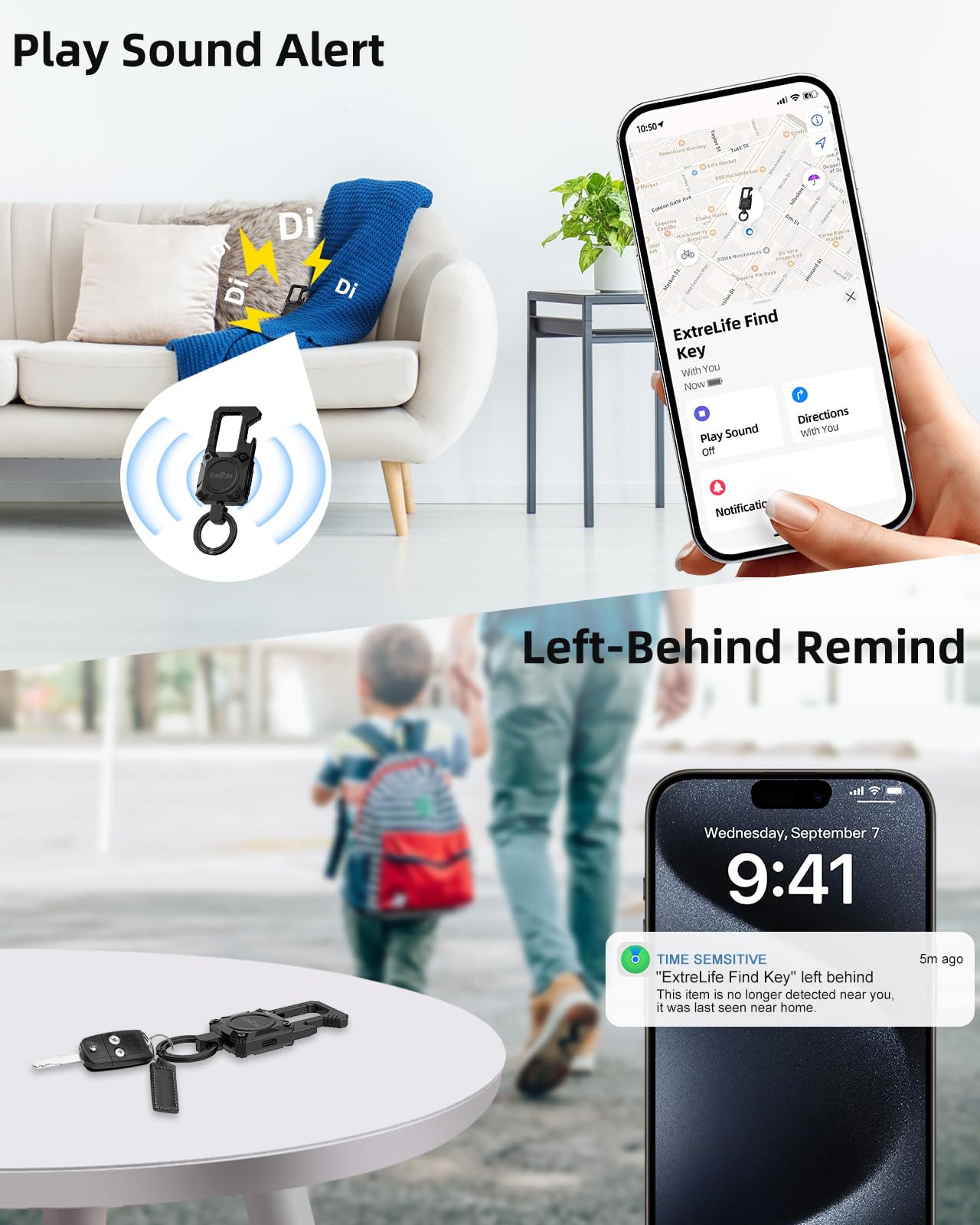 Llavero, funciona con Apple Find My, llavero resistente con abrebotellas, mosquetón para coche con rastreador GPS, buscador de llaves, rastreador Bluetooth para equipaje, niños, bolsas y más