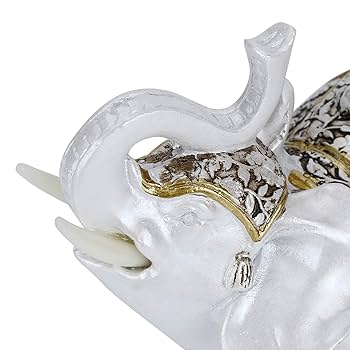 Amazon.co.jp: 象 置物 樹脂 工芸品 風水グッズ 縁起物 オフィス