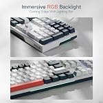 Redragon K668 RGB Gaming Keyboard, 108 Keys Wired Mechanical Keyboard w/Sound Absorbing Foams, Upgraded Hot-swappable Socket, Mixed Color Keycaps, Red Switch