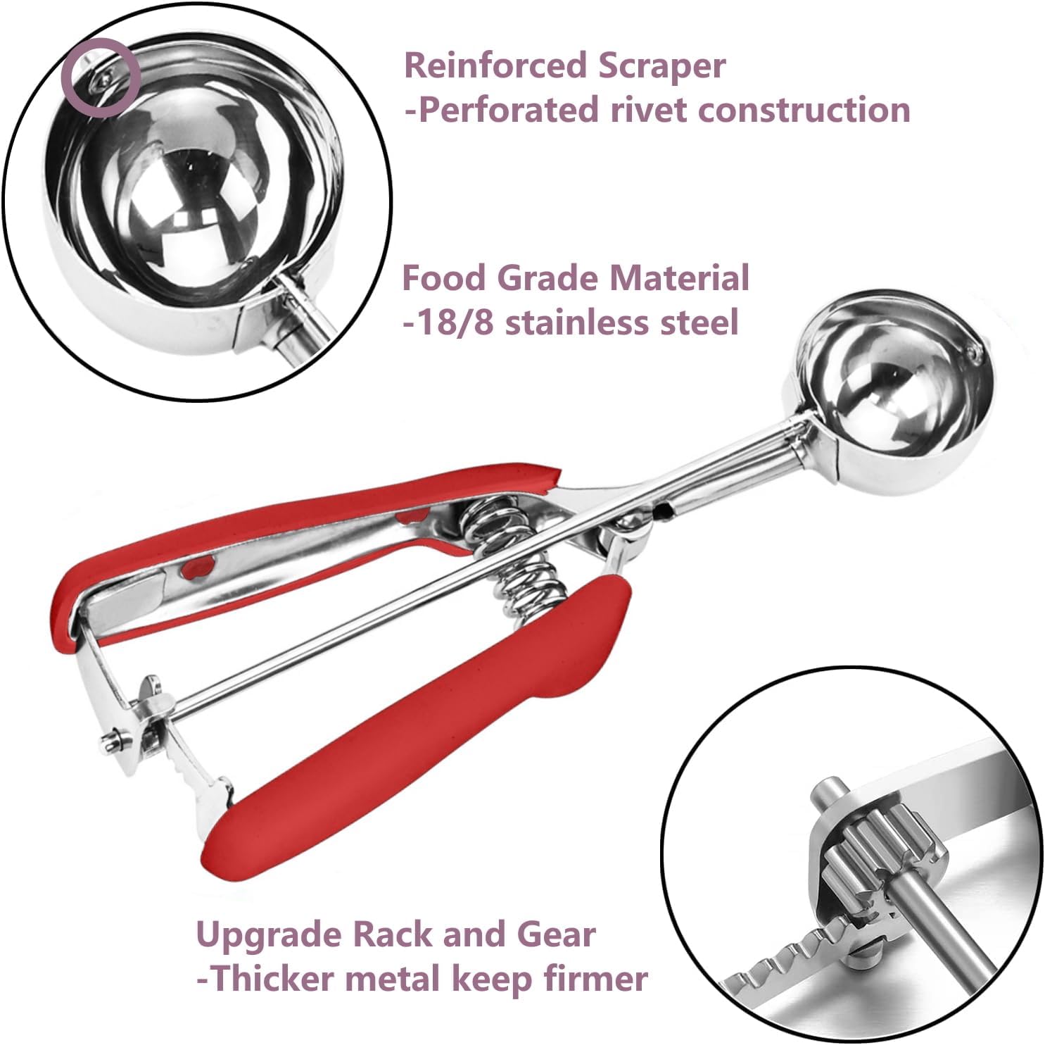 #60 Cookie Scoop, 1 Tbsp/ 15 ml / 0.5 oz Cookie Scooper for Baking image 2