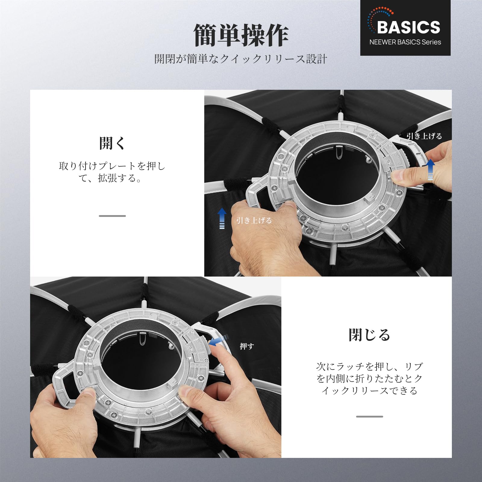 Amazon | NEEWER BASICS 八角形ソフトボックス 65cm Bowensマウント