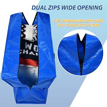 Extra Large Storage Bags, XXL Jumbo Large Moving Bags Heavy Duty | Clothes Storage Totes Bins Moving Boxes Supplies, Foldable Travel Duffle Bag,7.5 Ft Christmas Tree Bag, 50x23x15 inch