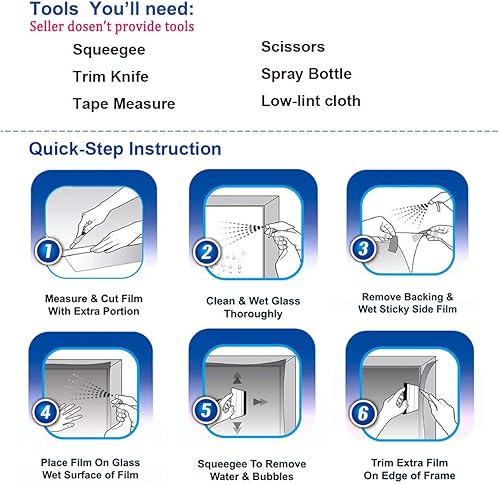 Miniatura 6 de Película decorativa transparente para ventana, anti UV, colorido, vinilo adhesivo, aislamiento térmico, hojas solares de tintado de ventanas,