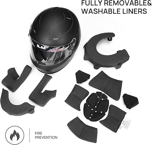 Miniatura 7 de ILM Snell SA2020 - Casco de carreras de coche de cara completa para hombres y mujeres, modelo 760 (negro mate, L)