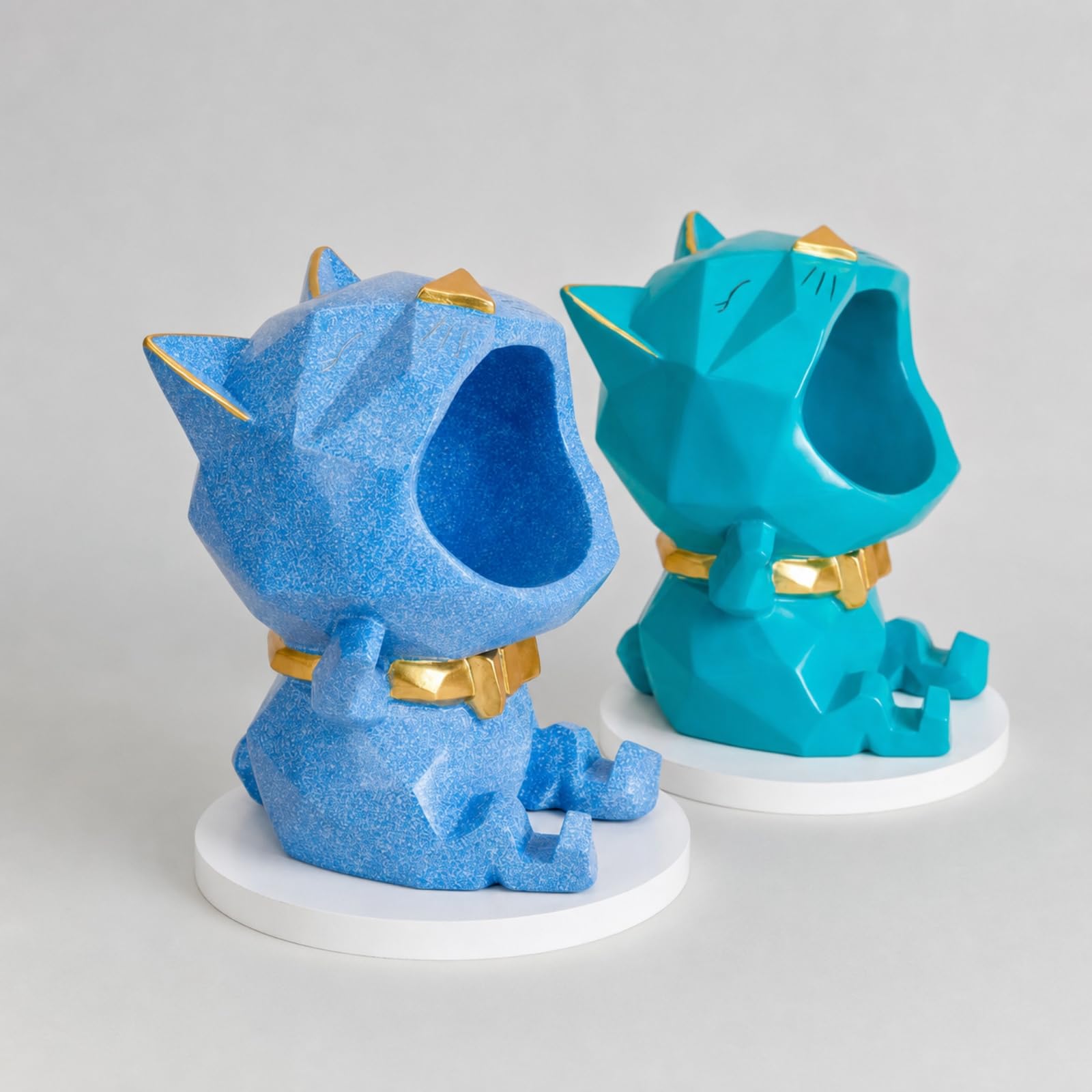 MagiDeal Figura con Almacenamiento Figura Resina con Campana Coleccionable Adorno Computadora Minino para Armario, Almacenamiento