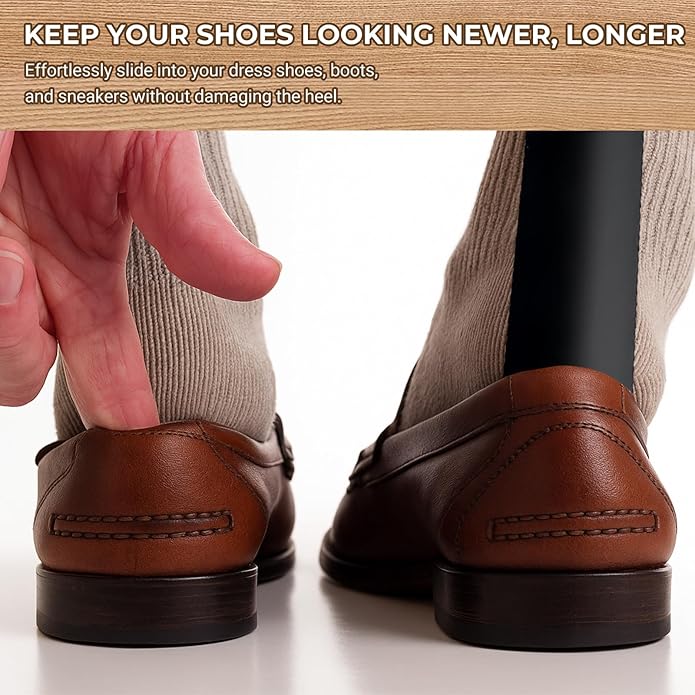Calzador de Zapatos Metálico de Mango Largo para Hombres Mujeres Mayores miniatura 5