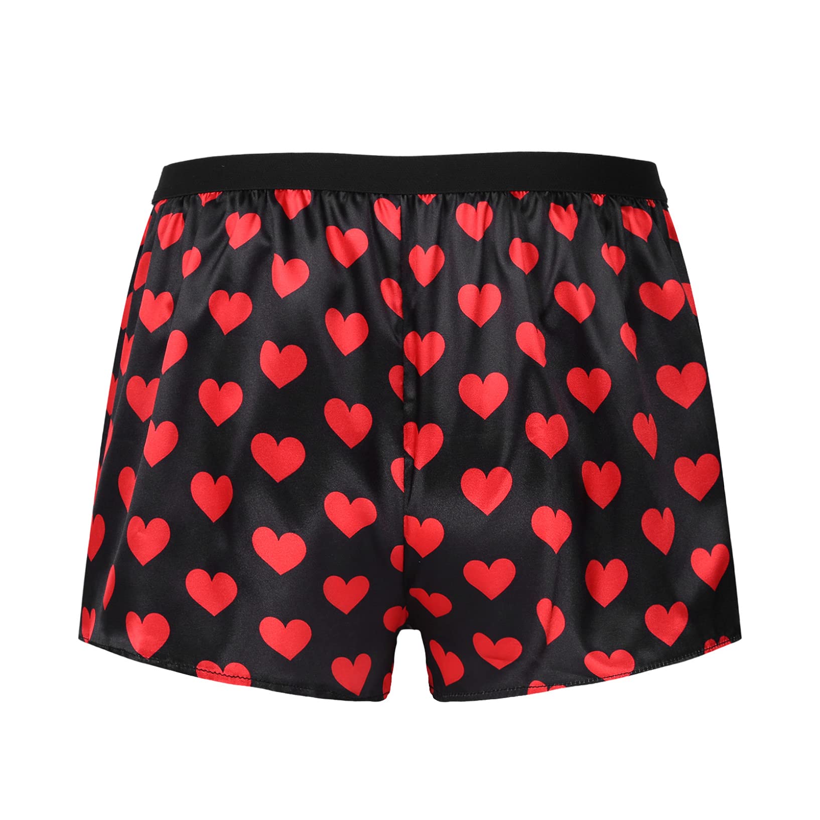 Men's Silk Satin Boxer Shorts Loose Underwear Lingerie Briefs Summer Swim Trunk Swimwear