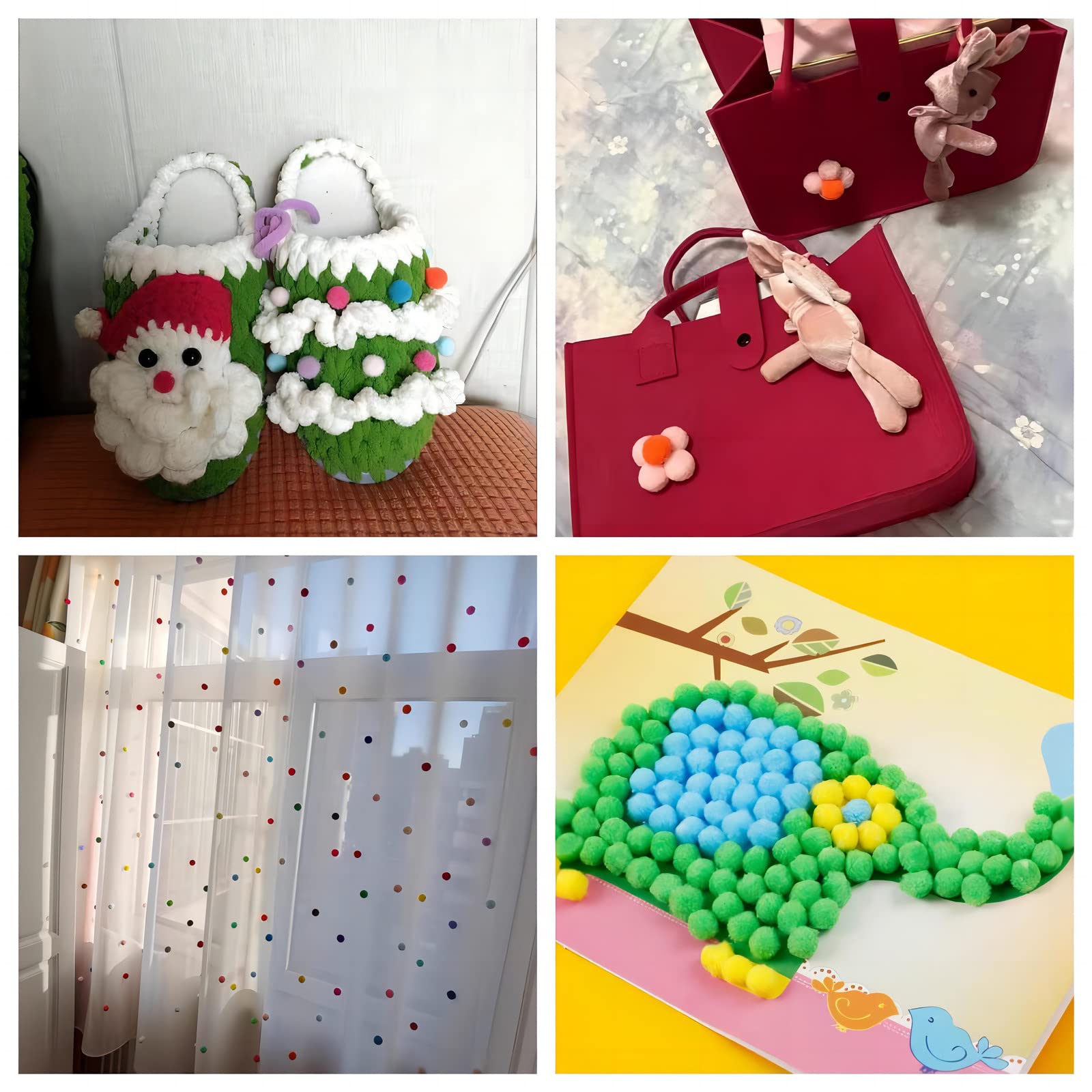 500 Pompon Mini In Cotone 8mm - Rosa Coreano Per Decorazioni Fai Da Te E Craft - Foto 7