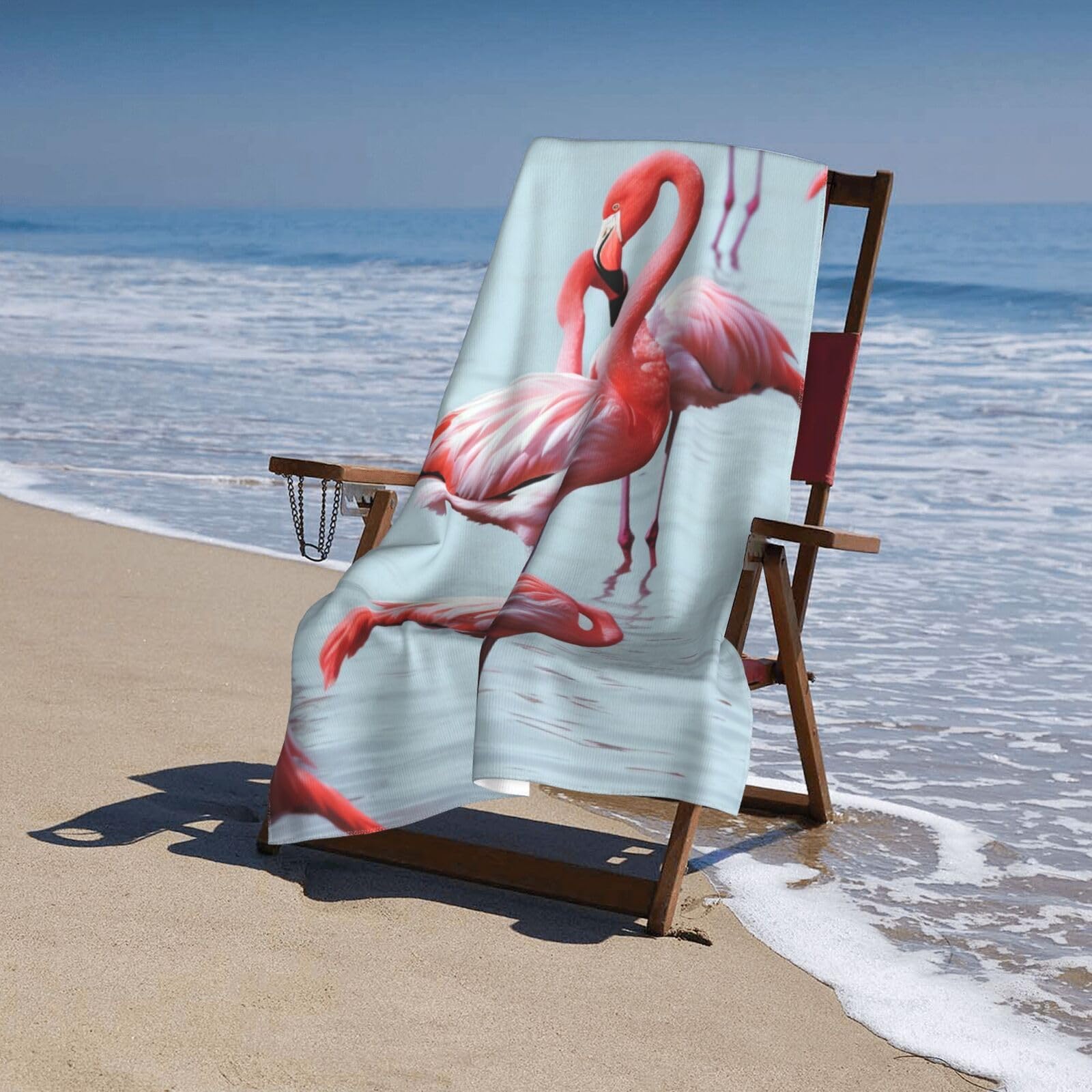 Amazon｜ピンクフラミンゴ レッドブラウン牛革プリントマイクロ