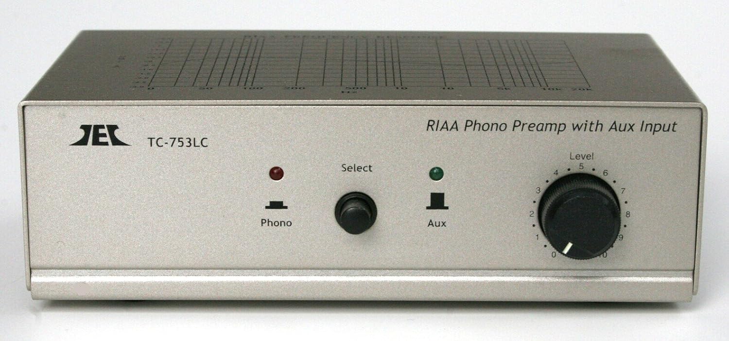 TEC TC-753LC Silver Phono Preamp w/AUX Input, Premium High Output Adaptor and TC-ADUSB Digital Recording Adaptor Combo
