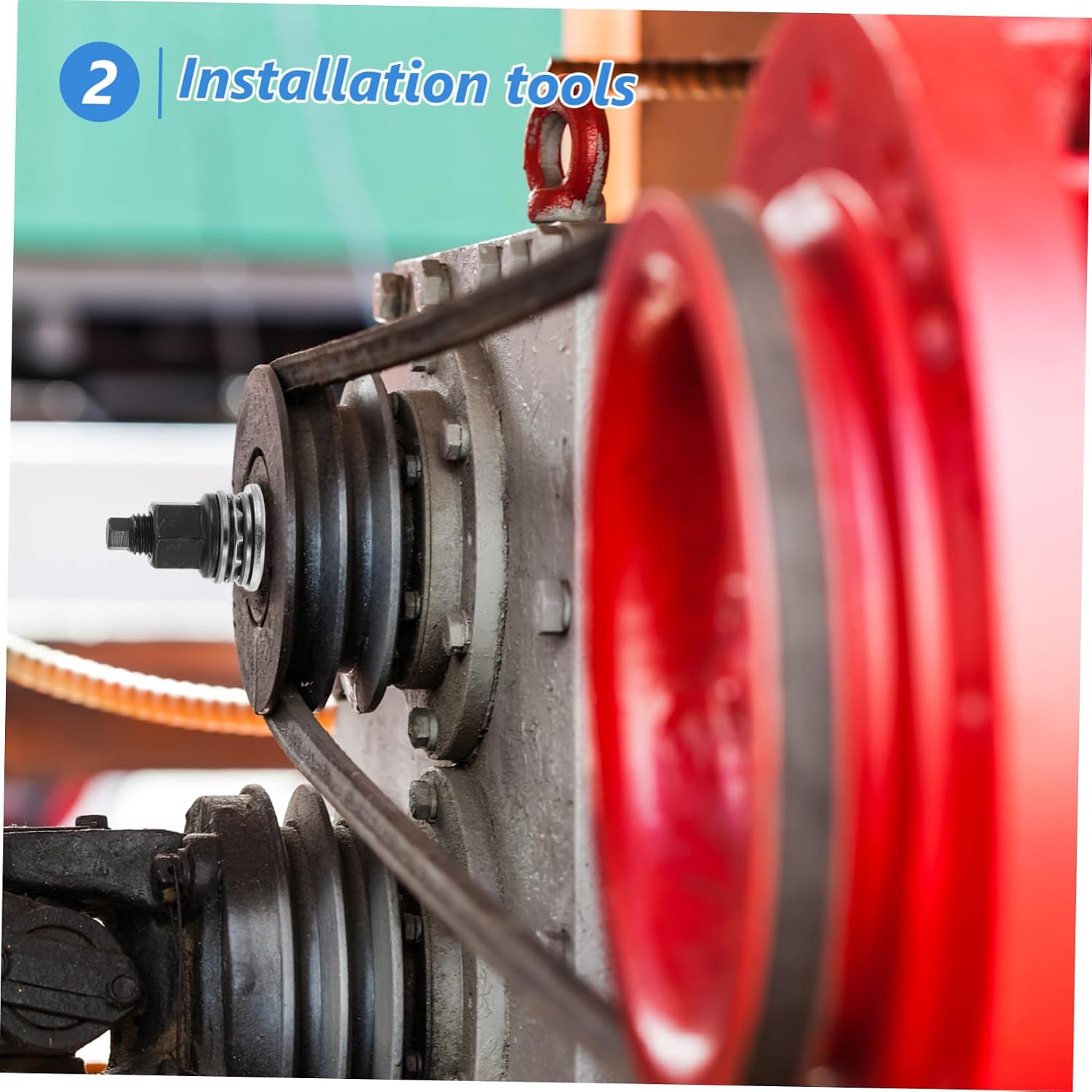 Luxshiny Harmonic Install Tool with Thrust Bearing Crank Pulley Installation Tool for Smooth and Reduced Vibrations Automotive Applications
