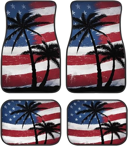 Miniatura 7 de Yewattles 4 tapetes antideslizantes con estampado de hongos para todo tipo de clima, accesorios de protección para camionetas, SUV, camiones,