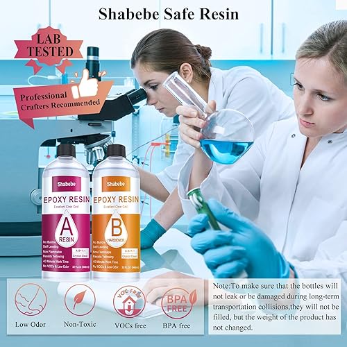 Miniatura 9 de Resina epoxi, resina epoxi transparente de 1 galón, no amarillea, sin burbujas, autonivelante, fácil de verter, kit de fundición 1:1 y revestimiento