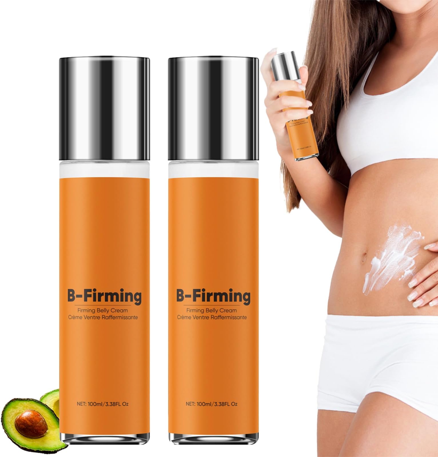 AZX B Flat Belly Firming Cream - Skin Firming and Tightening Cream for Body (2PCS)