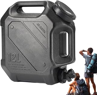 Tanque De Agua Portátil Al Aire Libre Con Grifo - Cubo De Agua Joroba De Gran Capacidad | Soporte De Hidratación De Doble Mango Para Camping Y Supervivencia, Cantina De Hidratación De Camping 12L