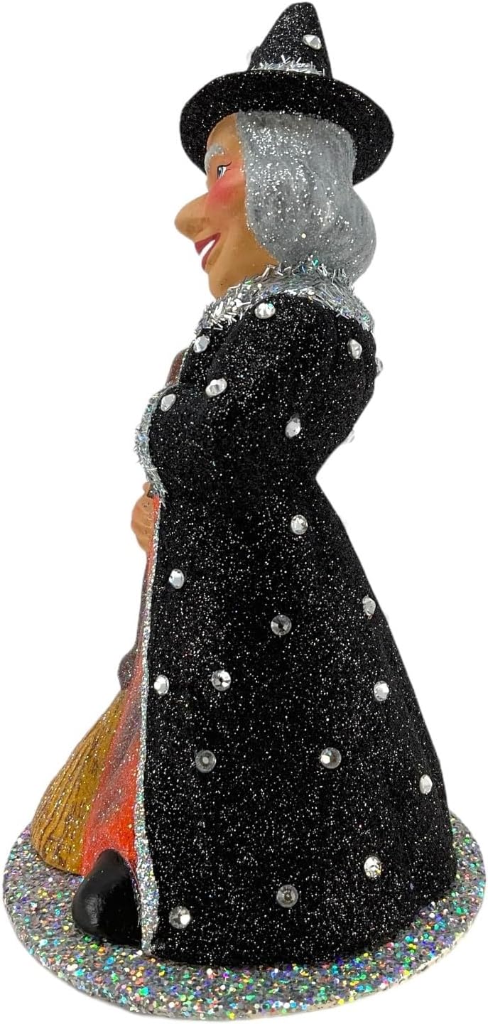 Pinnacle Peak Trading Company Schaller Halloween Witch German Paper Mache Container