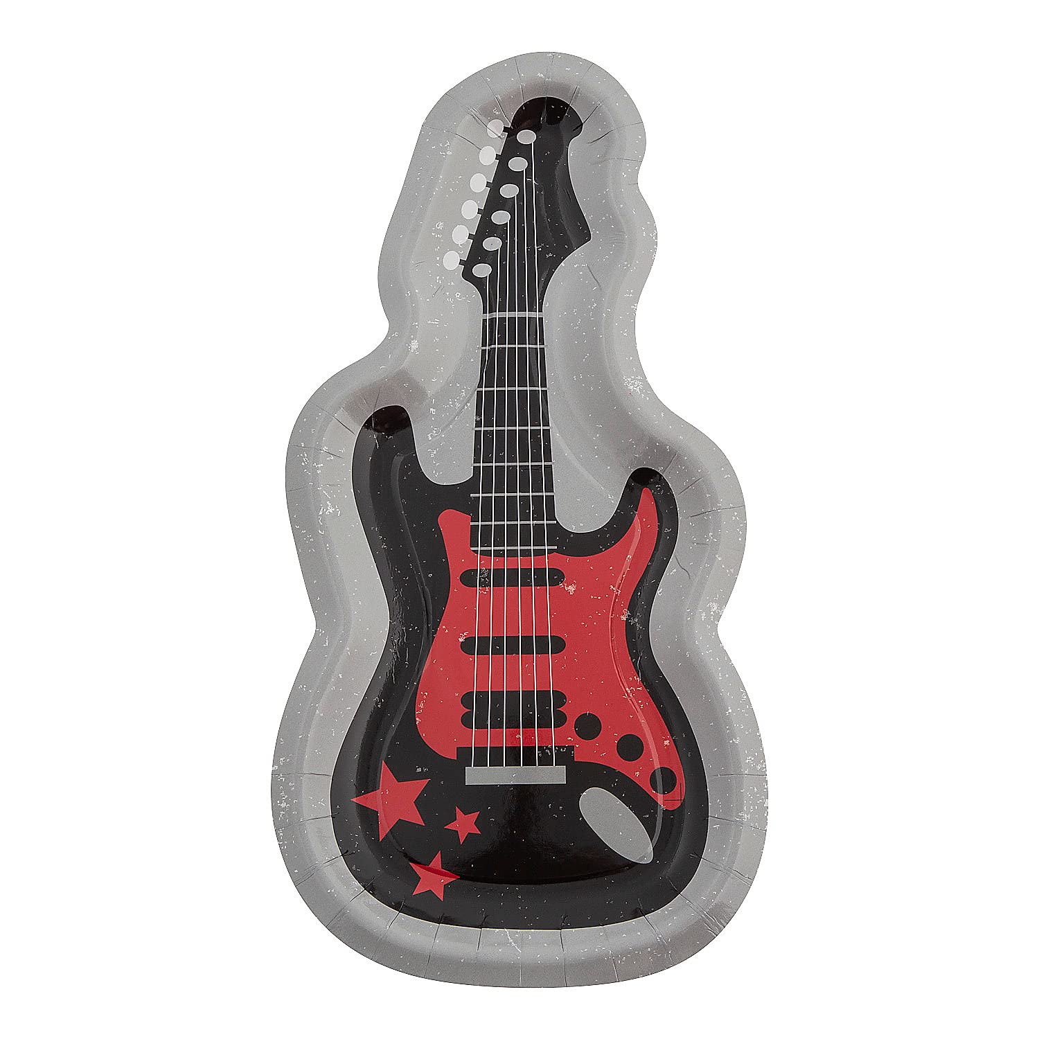 Fun Express Guitar-Shaped Paper Dinner Plates - VBS Vacation Bible School Supplies/Decor - 8 Ct
