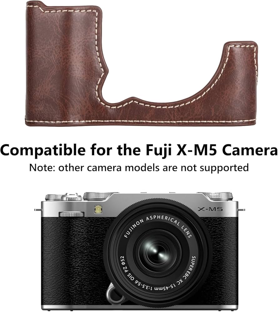 小物 FUJI Amazon.com : MUZIRI KINOKOO Fuji X-M5 Case, PU Leather Half Case