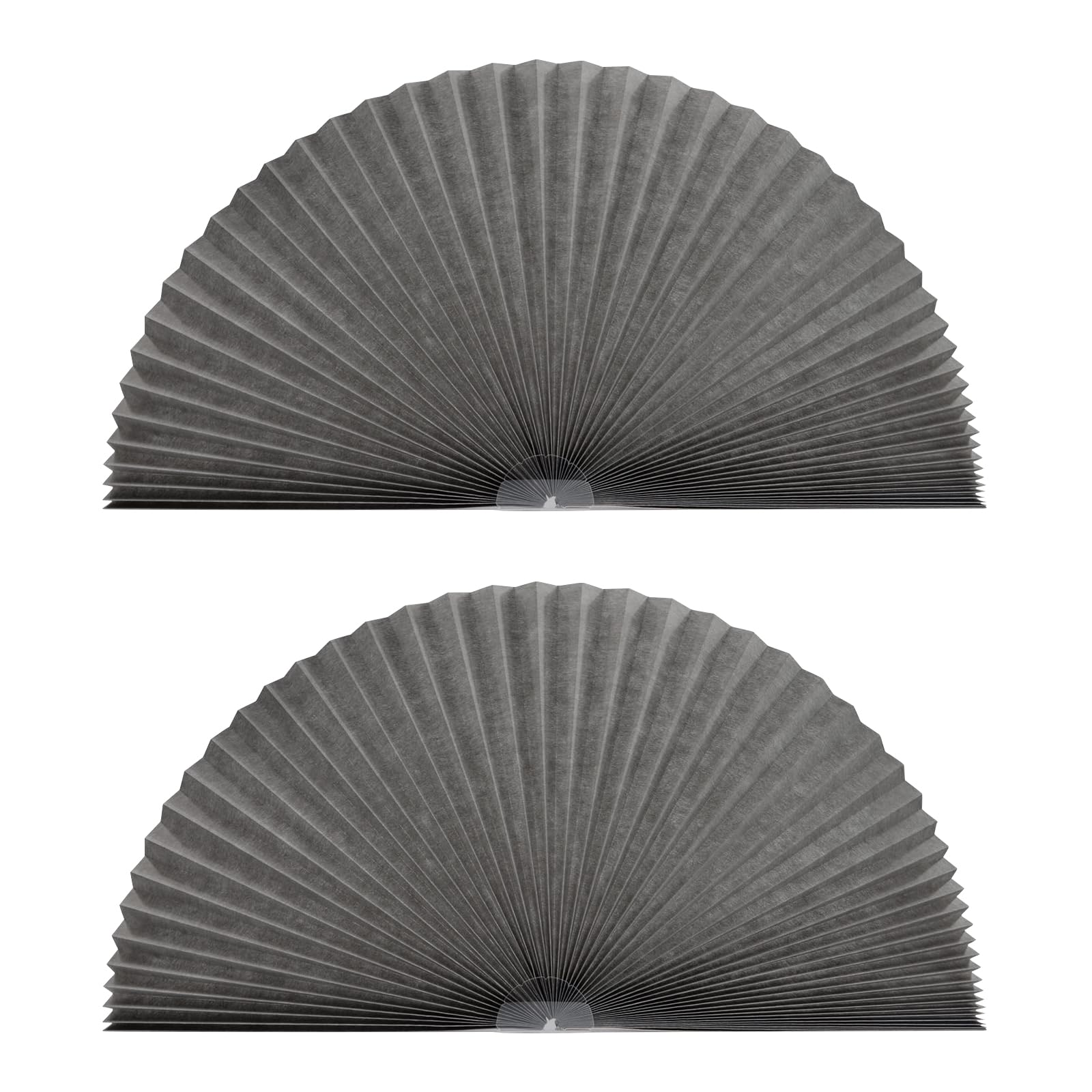 Zipcase 2 Pack Window Blackout Shades, Arch Light Filtering Fabric Shade fit for Perfect Half-Round Arch Windows No Tools Installation, Grey, 72” x 36”