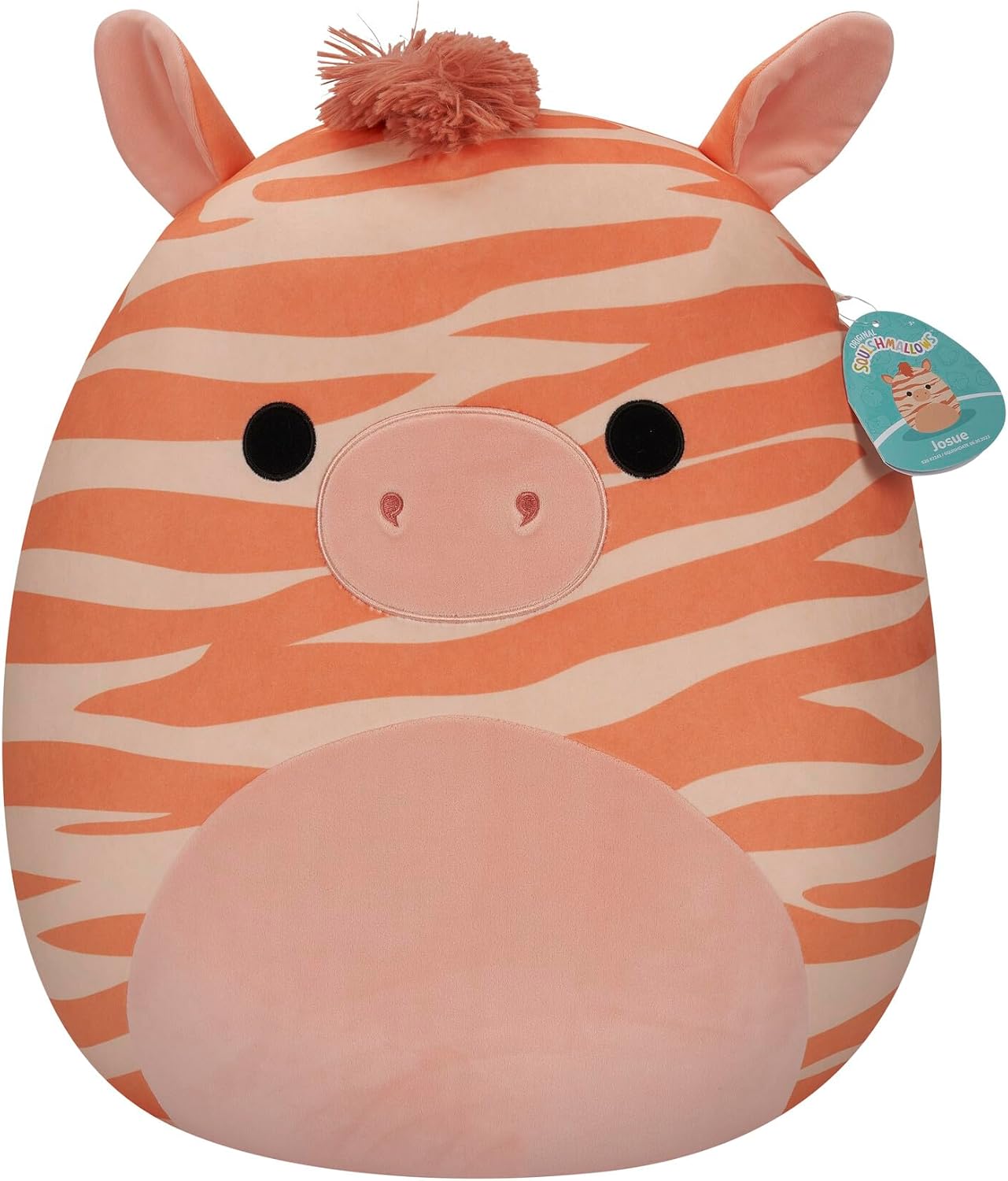 Squishmallows SQCR05493 20-Inch-Josue The Peach Zebra, Multicolour